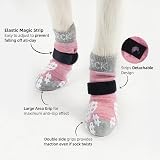 PUPTECK Anti-Slip Dog Socks 2 Pairs Paw Gripper Shoes Small Large view 3