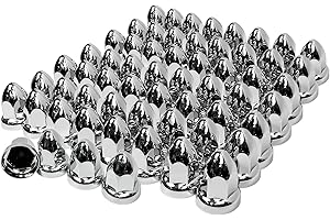 Grandroad auto 60 Pack Lug Nut Covers for Semi Trucks, 33mm by 2-1/2" Thread On Push-on Nut Cover Caps ABS Plastic Anti-Rust