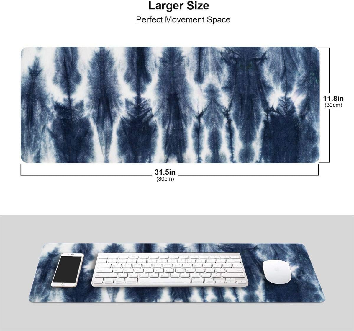 Amazon マウスパッド 大型 ゲーミングマウスパッド 水墨 背景 ブラック 抽象 背景かわいい 防水性 耐久性 滑り止め 低反発キーボードパッド 多機能 超大判 30 80cm おしゃれ Norain マウスパッド 通販