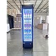 NAFCOOL Commercial Beverage Refrigerator Display Fridge,Slim Single Glass Door Merchandiser Drink Cooler with LED Light Adjustable Shelves,ETL Sanitation,6 Cu Ft,16.15" Wide
