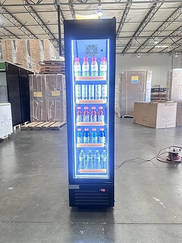 Commercial Beverage Refrigerator Display Fridge,Slim Single Glass