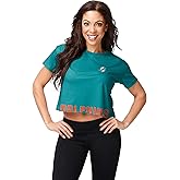 FOCO NFL Womens NFL Team Logo Ladies Bottom Line Fashion Crop Top Shirt