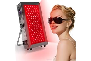 Red Light Device, 220 Pcs Dual Chips LEDs, 660nm Red & 850nm Near-Infrared Light Panel with Timer, Adjustable Angle & Brightn