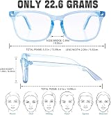 COOLOO Blue Light Blocking Glasses Anti Glare TR90 Frame Gaming Specs view 3