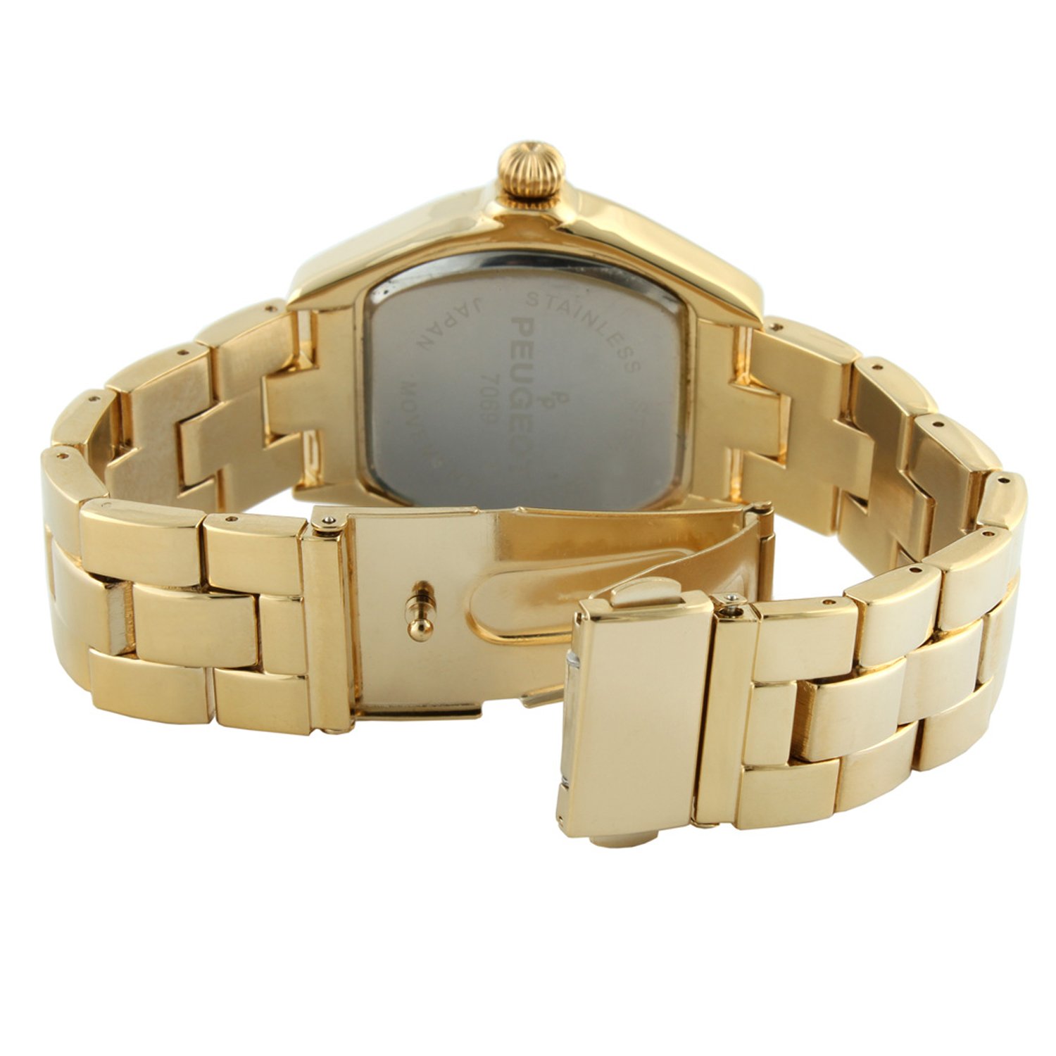 Peugeot Women's Tank Dress Watch with Bracelet & Roman Numeral Dial