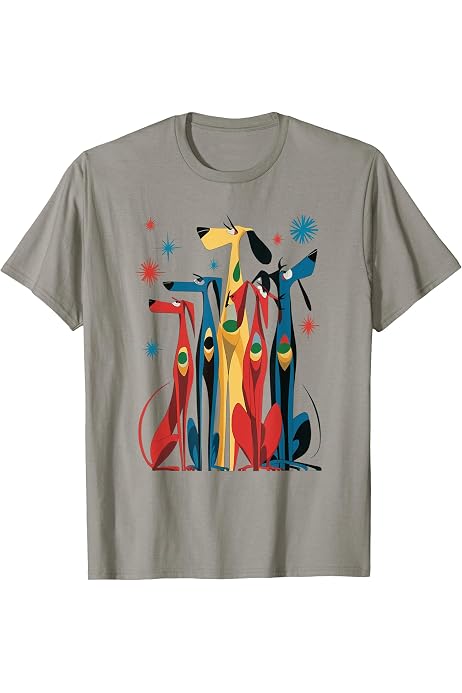 Amazon.com: Vintage Retro Mid-Century Long Neck Dogs 50s 60s Style 