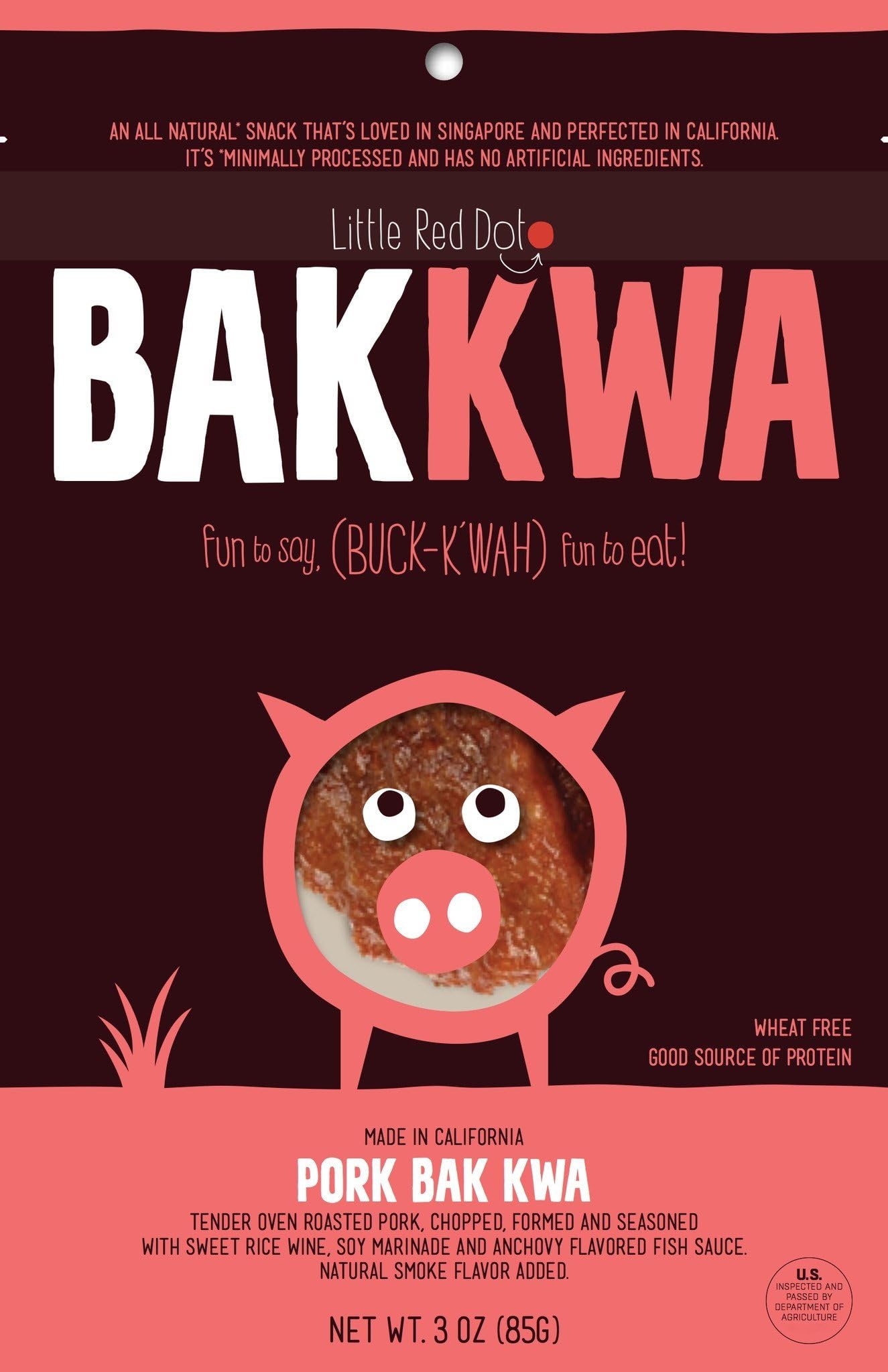 BAK KWA, JERKY, PORK BAK KWA, Pack of 12, Size 3 OZ - No Artificial Ingredients Gluten Free Low Sodium Wheat Free