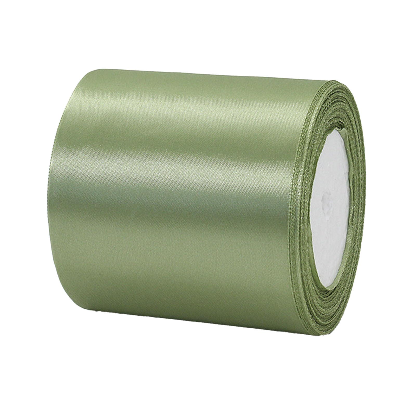 100mm Wide Thick Sage Green Ribbon for Gift Wrapping,22m 4Inch Large Fabric Satin Ribbon Sage Green Bow for Gift Wrapping,Ribbons for Crafting,Hair,Wedding,Car,Presents,Cake,Christmas Decorations