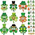 chiazllta 36 Packs St. Patrick's Day Craft Kits DIY Shamrock Art Craft for Preschool Kids, St. Patrick’s Day Make Your Own Shamrock Paper Craft Set for Home Class Game Activities Kindergarten