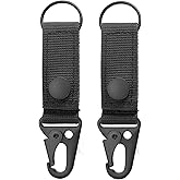FRTKK Tactical Molle Key Ring Gear Key Keeper Nylon Belt Keychain Molle Webbing Key Clip Buckle for Belts Molle Bags
