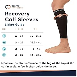 Copper Compression Calf Sleeves for Shin