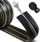 PICK FOR LIFE 3 Channel Cable Protector 6 Ft Floor Cord Cover Black view 8