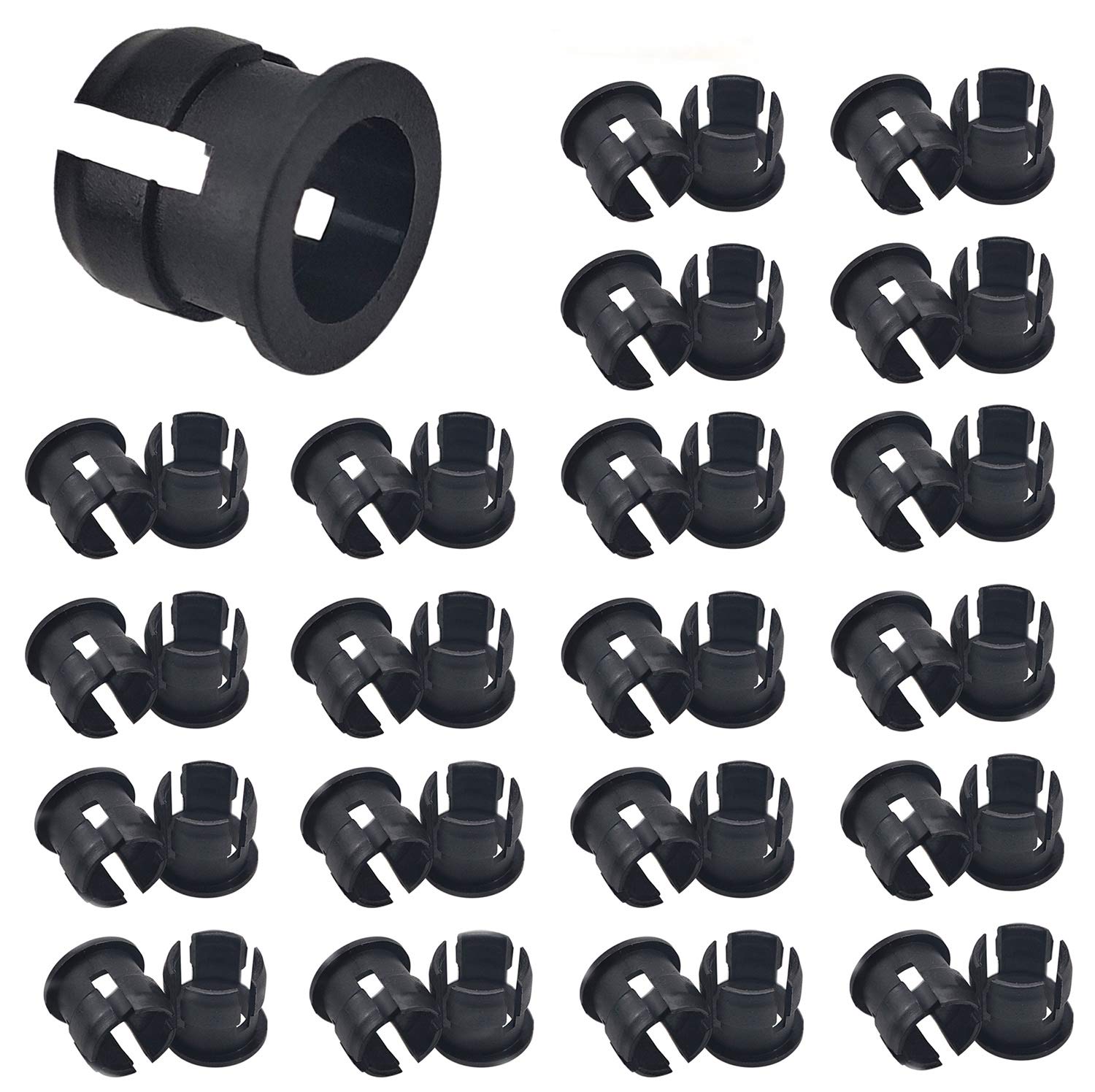 Yesland 600 Pcs Plastic 5mm LED Holder, Black LED Light Mounting