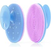 INNERNEED Magnetic Silicone Facial Cleansing Brush Face Scrubber, Purple | Food-grade Silicone Face Scrub Brush Gentle Exfoliating, Hygienic, Durable for All Skin Types