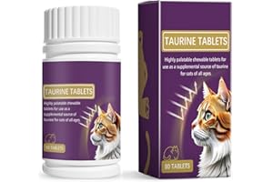 Mineral Taurine Tablets Care for Senior Cats for Immune and Heart Strength Aging Cats Tablets Taurine