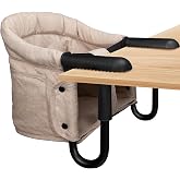 Hook On High Chair - Portable &amp; Foldable for Babies 6-36 Months, Family &amp; Travel Use with Carry Bag(Khaki)