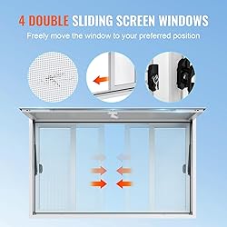 VEVOR Concession Window 60"x36", Aluminum Alloy