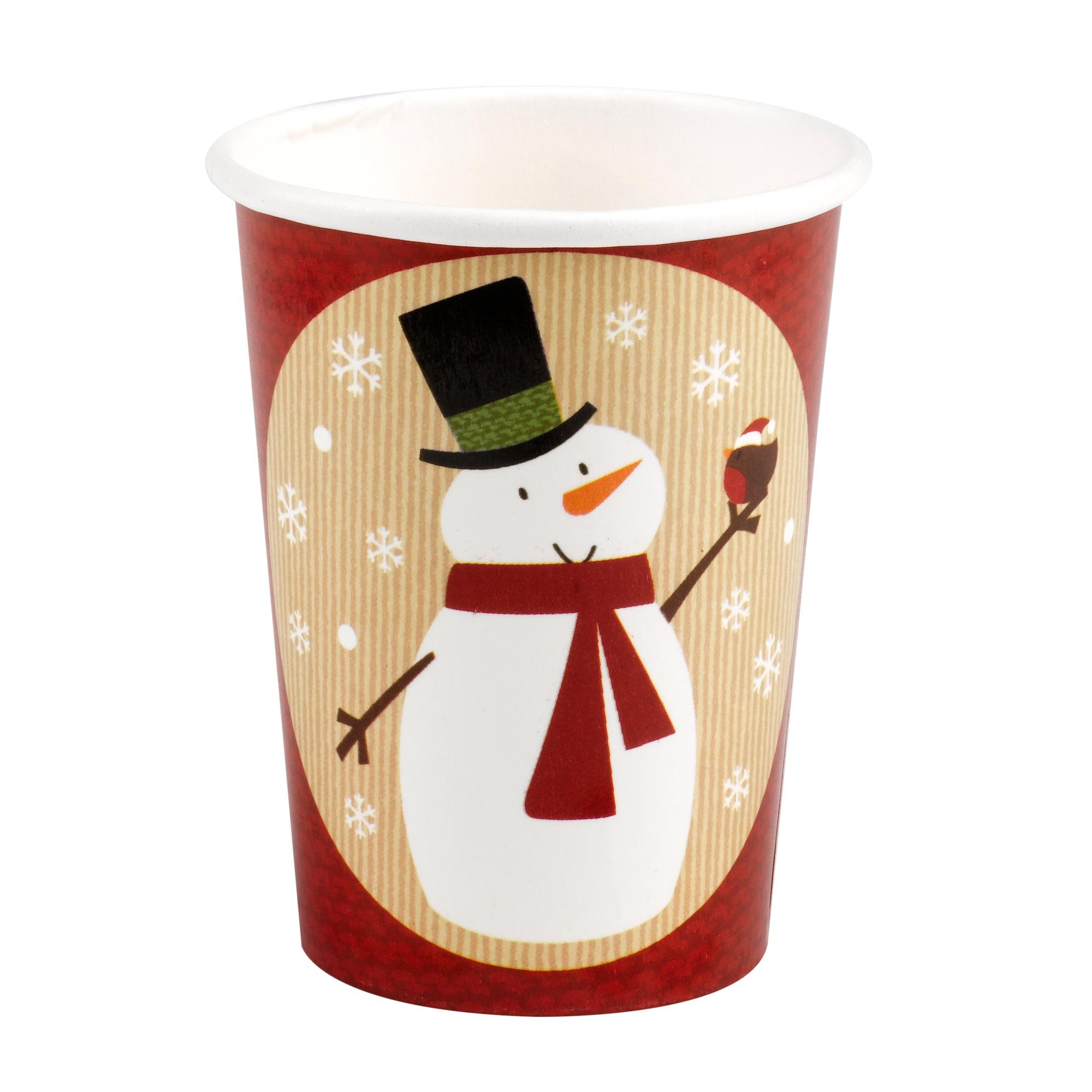 Neviti Let It Snow Snowman Cups, Multi-Colour, Pack of 8