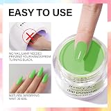 Honey Joy Neon Dip Powder Set 6 Colors Pink Yellow Purple Green Blue No Lamp view 7
