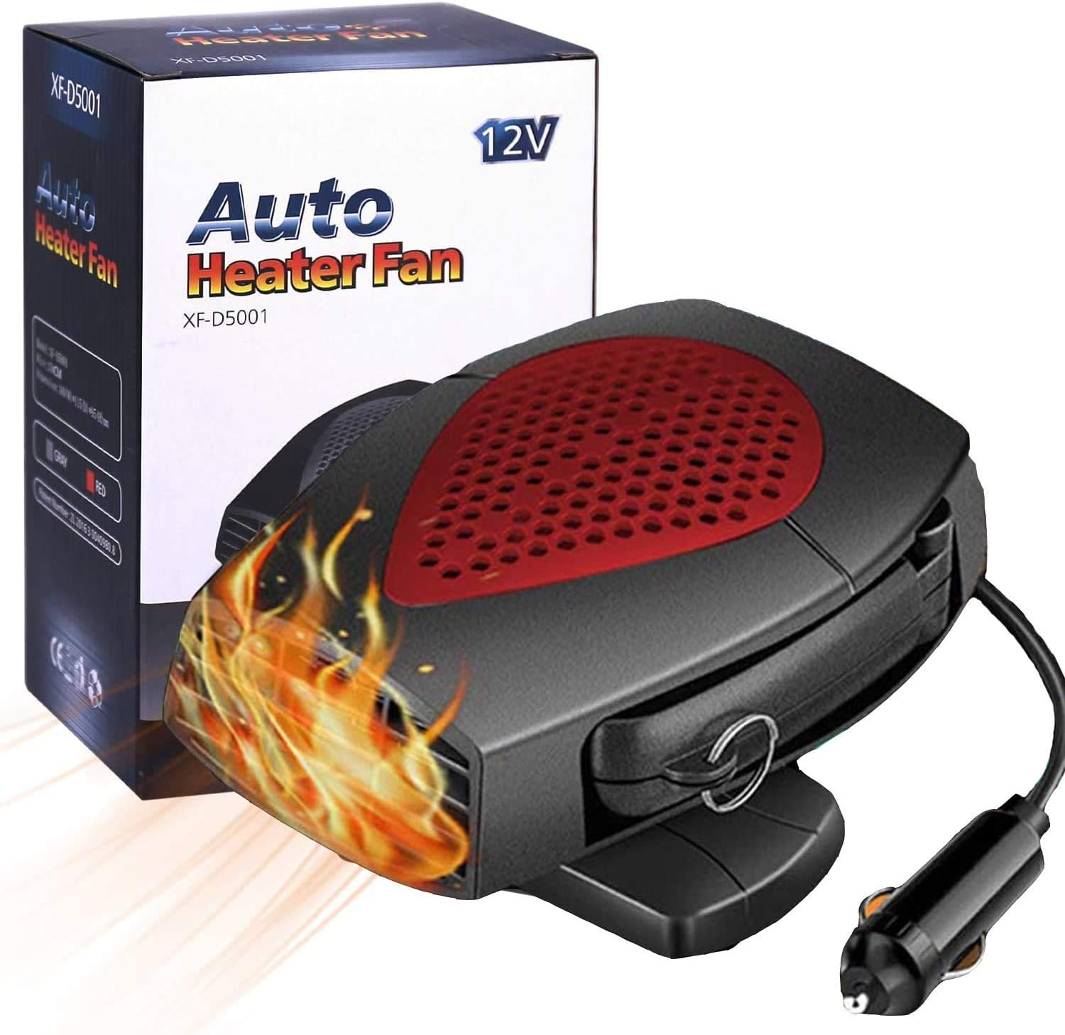 Leaflai Car Heater Windshield Quick Defroster Defogger 12V 150W 2in1