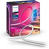Philips Hue White and Color Ambiance Gradient PC LED Lightstrip for 24'' to 27'' Monitors Requires Hue Hub, Compatible with A