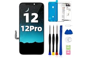 LMQ for iPhone 12/12 Pro Screen Replacement Kit 6.1 inch 3D Touch Screen LCD Screen Display Digitizer Assembly with Repair Tools +Tempered Screen Protector