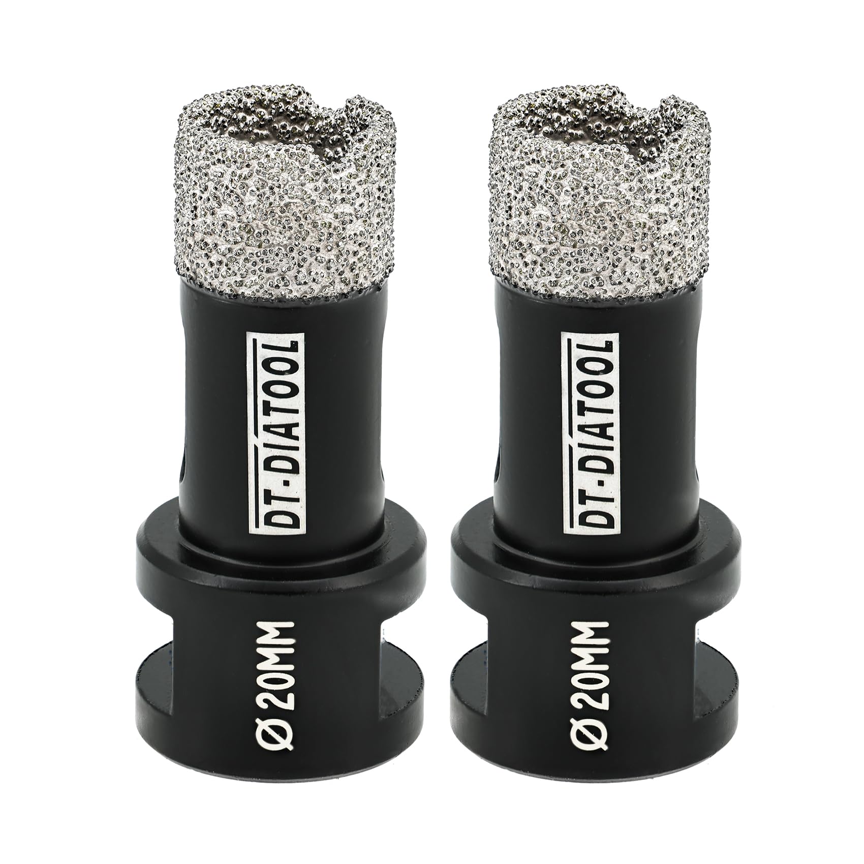 DT-DIATOOL Diamond Drill Bit 2PCS 20mm Hole Saw for Dry Drilling Tile Porcelain Marble Ceramic Granite