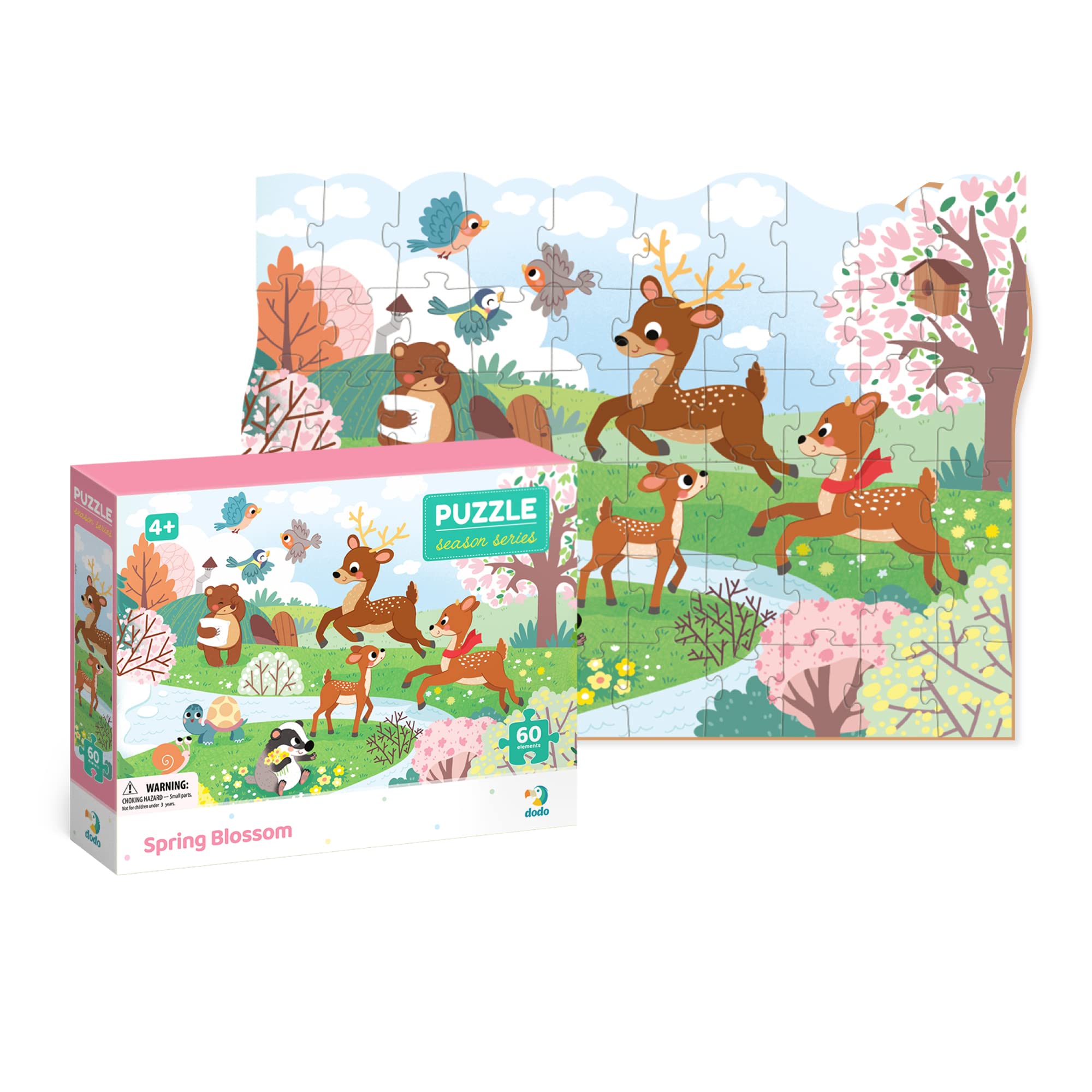 Spring Blossom Seasons Spring Jigsaw Puzzle for Kids 4 years old and up 60 Dodo Perfect Educational Gift for Boys and Girls