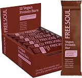 Free Soul Vegan Protein Bars 12x50g Plant Based Chocolate Protein Bars