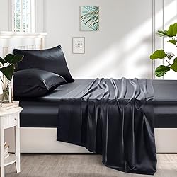 Lanest Housing Silk Satin Sheets, Twin XL Size