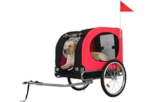 ELTRAWORS Bicycle Dog Carrier - 88Lbs Capacity Pet Bike Trailer with 19" Air Tires,Foldable Dog Trailer for Bike | with 600d Durable Waterproof Oxford Cloth | Universal Coupler | for Medium/Large Pets