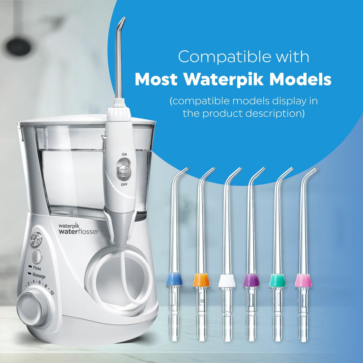 Replacement Heads for Waterpik, Water Flosser Replacement Tips for