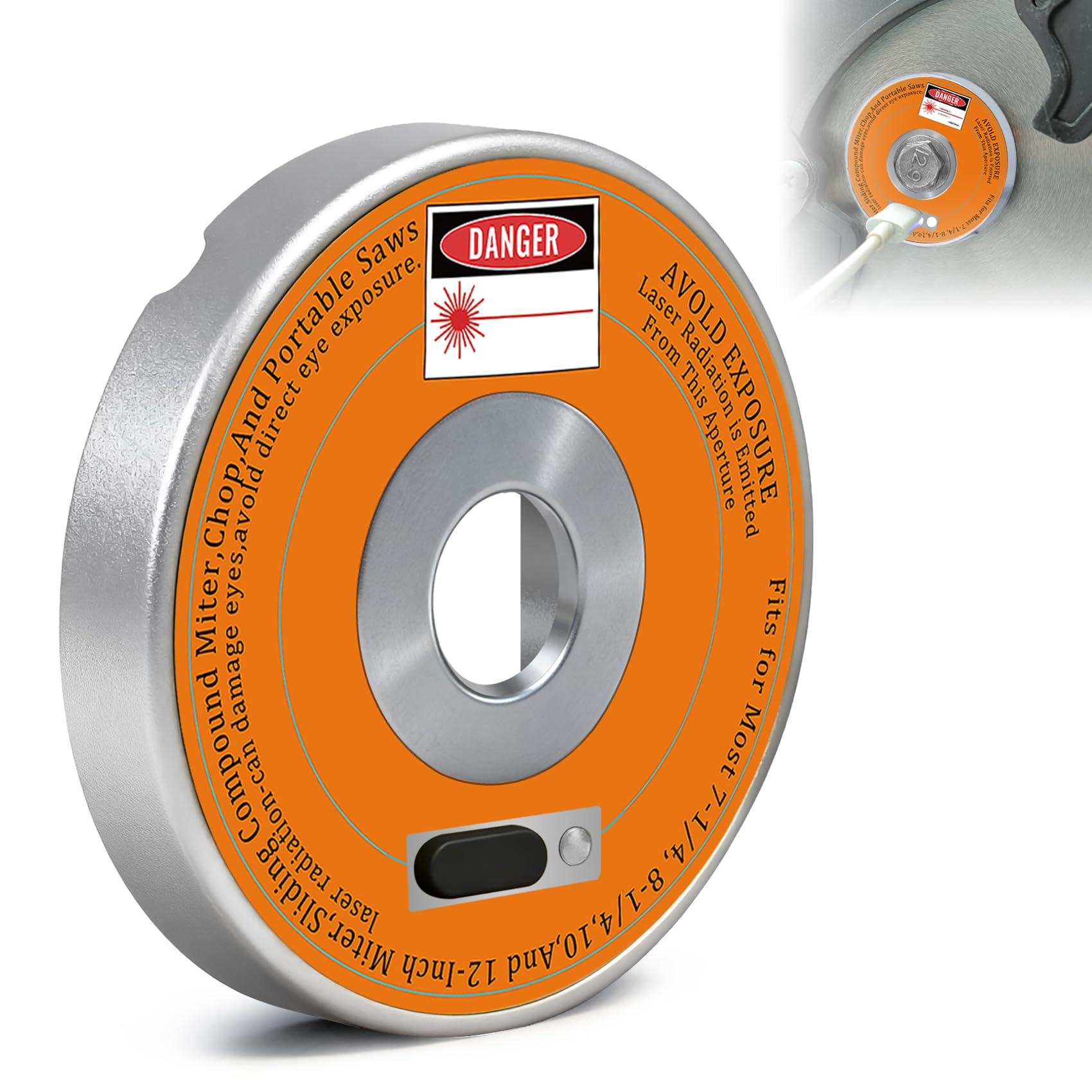 Photo 1 of Rechargeable Miter Saw Laser Guide, Type-C Fast-Charging Metal Laser Guide Wheel, High-Precision Red Laser Line, for 7-1/4", 8", 10" & 12" Miter & Portable Saws