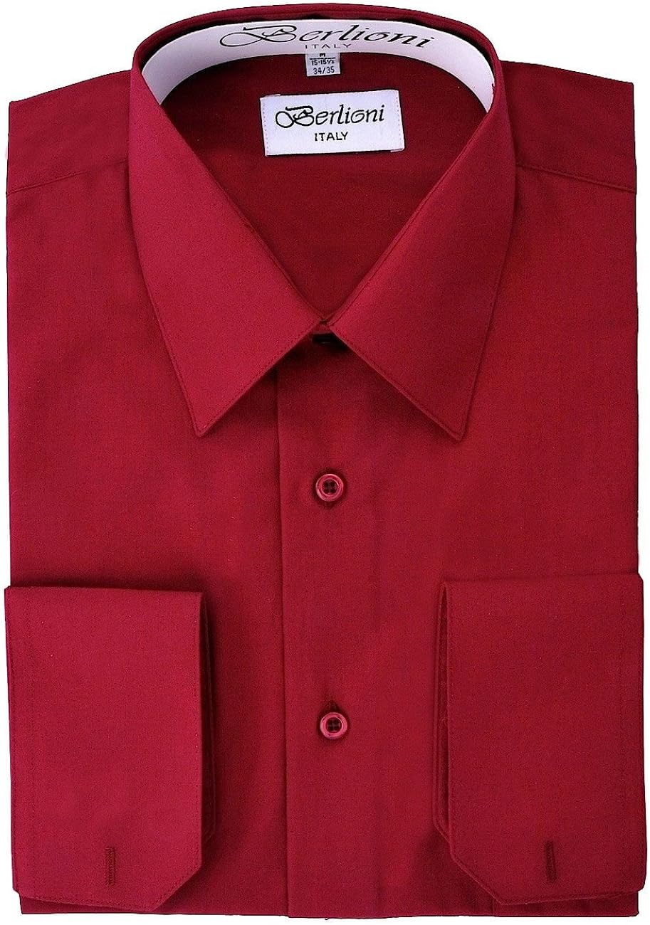 burgundy and white dress shirt