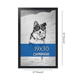 ArtToFrames 19x30 Inch Black Picture Frame, This