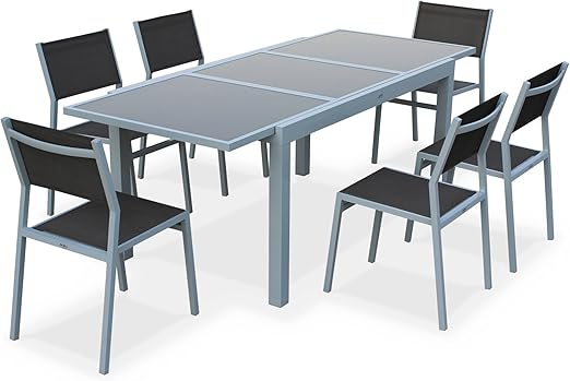Alice S Garden Salon De Jardin Table Extensible Alabama Blanc