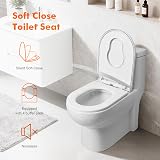 Ibergrif M41001-2 D Shape Family Toilet Seat White Soft Close with Built-in view 5