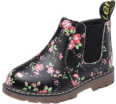 Amazon Co Jp Racazing 冬 印刷 花 人工皮革 マーティンブーツ 子供 ブーティー 幼児用靴 男の子 女の子 スノーブーツ 雪靴 七五三 誕生日 結婚式 入園式 発表会 プレゼント 演奏会 アウトドア 1歳 6歳 21 ブラック Diy 工具 ガーデン