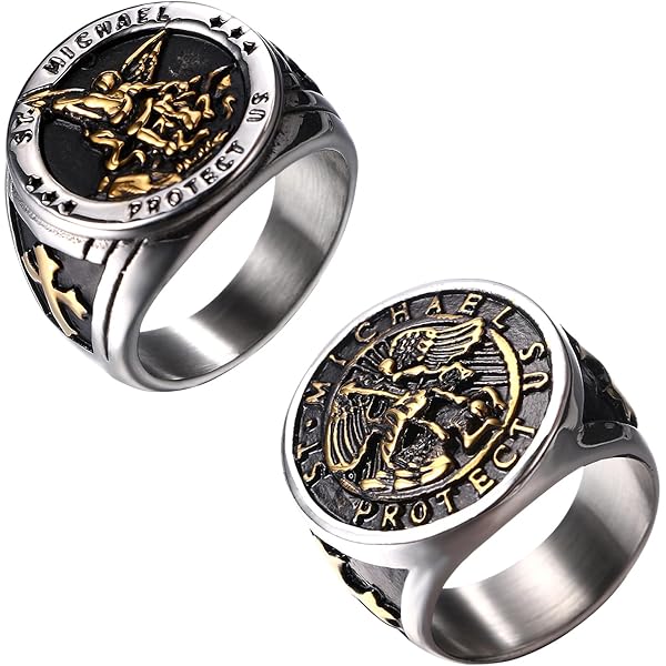 Bague Homme VELESAY Acier Inoxydable Viking Rune - Style Nordique Vintage - Amulette Protection