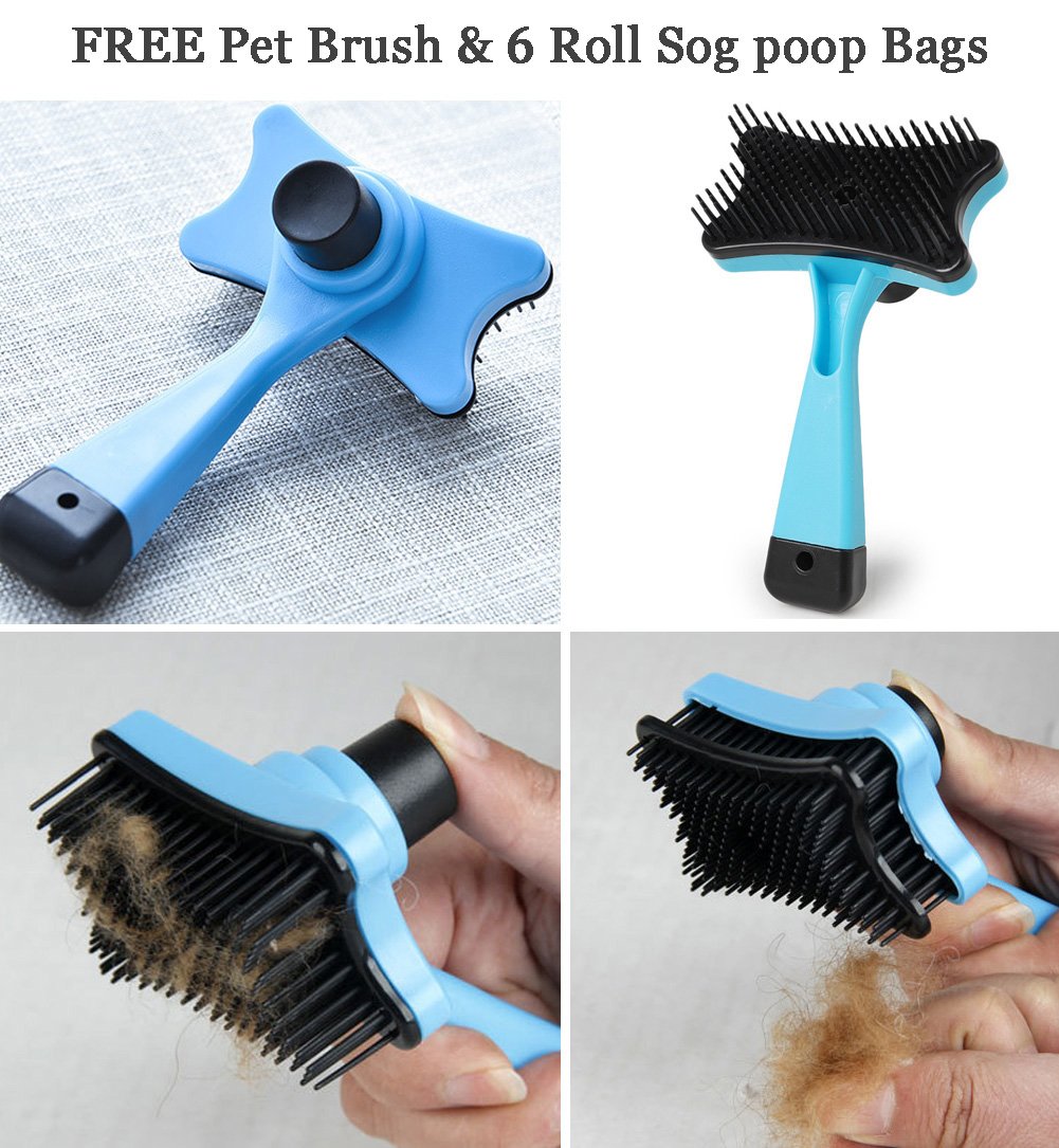 Pooper Scooper Rake Spade Cat Dog Pet Waste Scoop-Portable Jaw Clamp Scooper For Indoor Or Outdoor Waste Picker Perfect For Small Medium Large XL Pets (FREE Pet Brush & 6 Roll Sog Poop Bags)