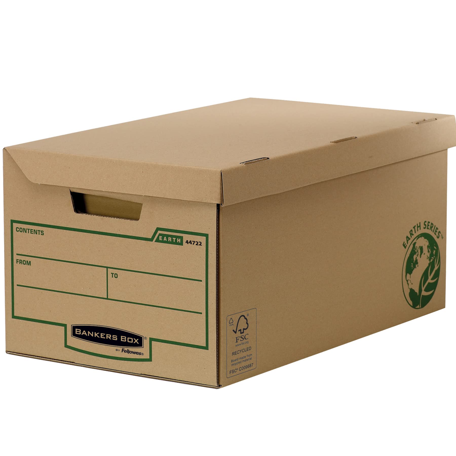 Bankers Box 4472205 Archive Box Large with Hinged Lid - 10 Pack