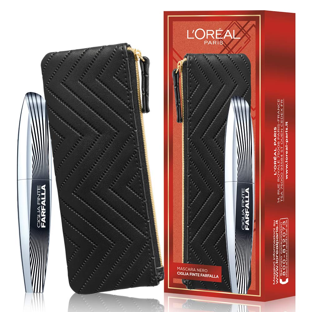 l'Oréal Paris Makeup Mascara Box and Mini Bag, Black