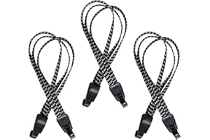 3 Pack Adjustable Luggage Straps - Heavy-Duty Suitcase Straps with Quick-Release Buckles, Black & White Webbing for Travel Ba
