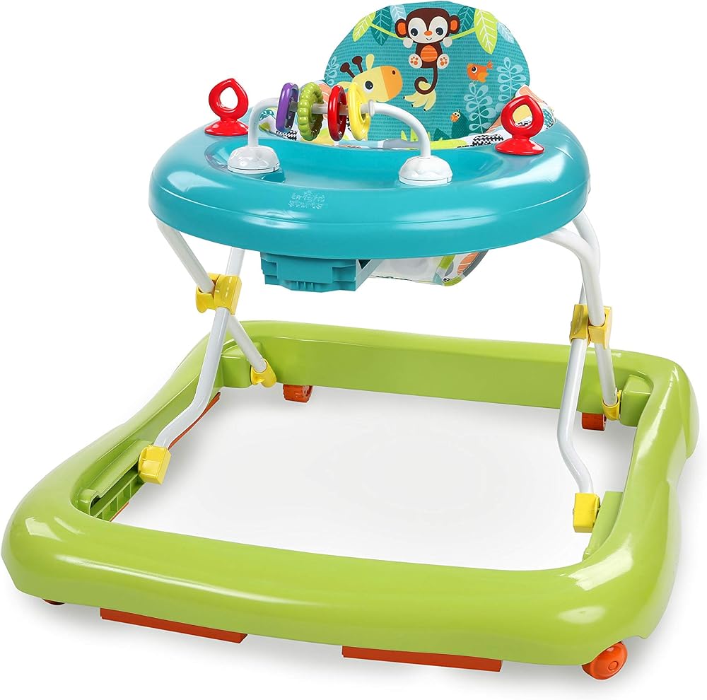 Bright Starts Giggling Safari Walker with Easy Fold Frame Ages 6 Months+