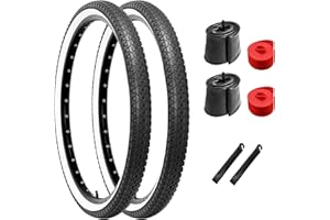 LEFELWEL 2-Pack 26x2.125 Cruiser Bike Tires, Folding Replacement Tires for Beach Cruiser and Urban Commuting Bicycle