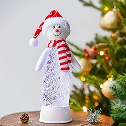 Christmas Snowman Decorations, Colorful LED Lighted