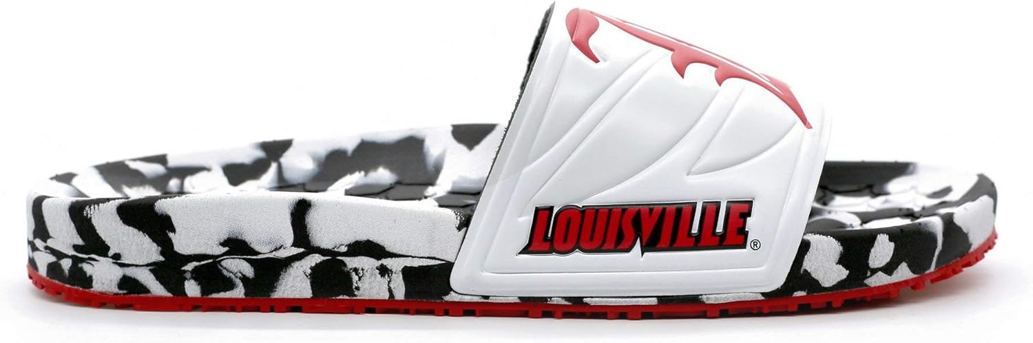 Hype Co University of Louisville UL Cardinals Slydr Sports Slide Sandal : Clothing