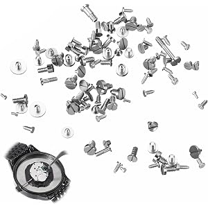 Zelphvt 100PCS Watch Screws Watch Battery Clamp Screws Assortment Kit | Micro screws replaces old battery clamp screw in watc