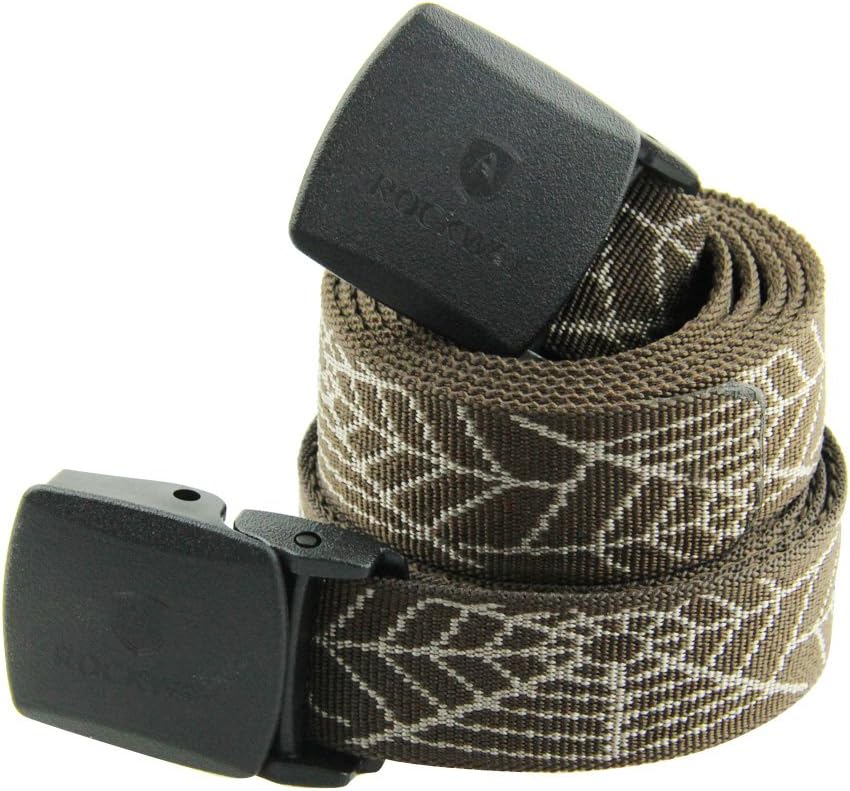 ROCKWAY Unisex Jacquard Nylon Belt with Detachable Plastic Buckle Soft and Nickel Free Belt 1.2inch Wide