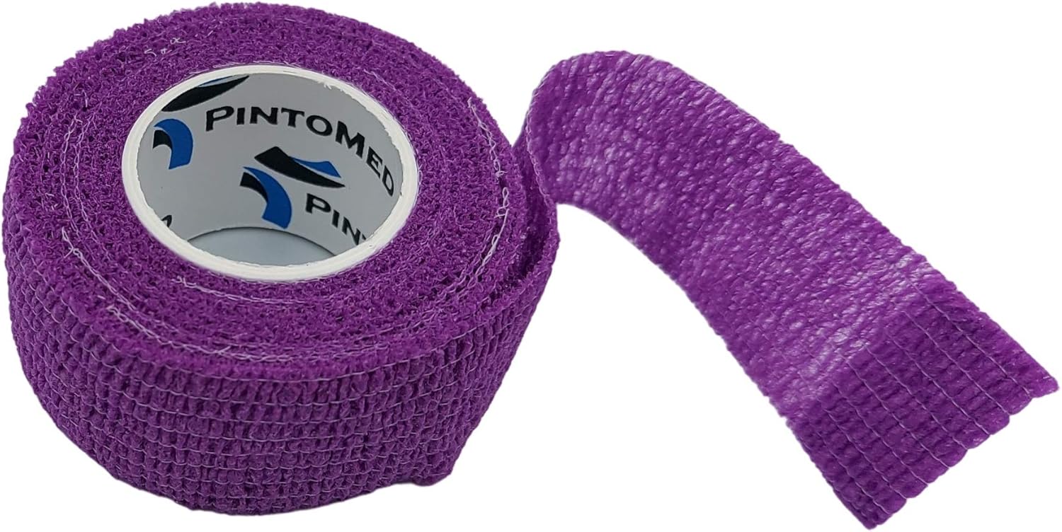 PintoMed, 6 X Purple X 2.5CM X 4.5M, Cohesive Bandage Stretched, Self-Adhesive Flexible Bandages - Image 5
